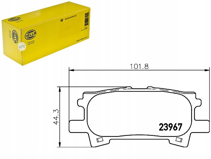 фото №1, Hella набір - комплект гальмівні колодки гальмівних