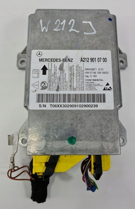 фото №1, Датчик air bag подушка безопасности mercedes w212 a2129010700