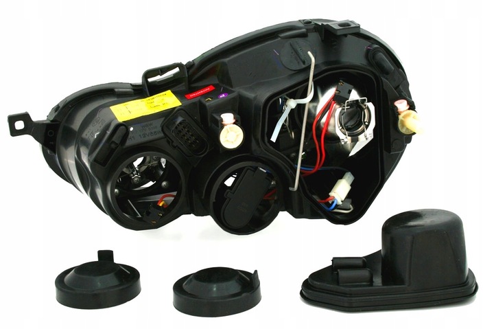 фото №11, Vw polo iv 9n 01-05 лампы фары чёрный кольца