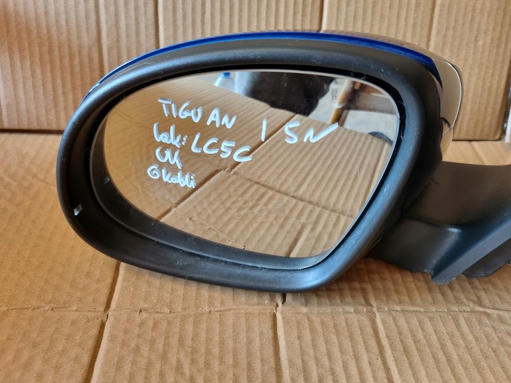 фото №9, Vw tiguan i 5n 5n0 рестайлінг 11-15 дзеркало ліві 6 pin uk lak lc5c