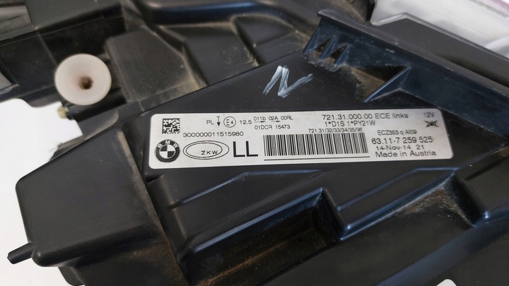 фото №9, Bmw 3 f30 f31 лампа перед передня ліва фара лівий