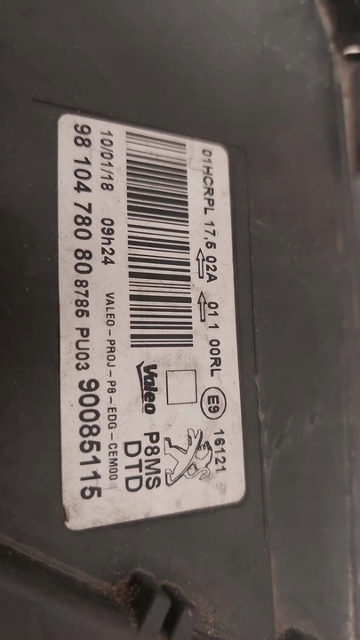 фото №8, Лампа права peugeot 3008 5008 ii 9810478080 led