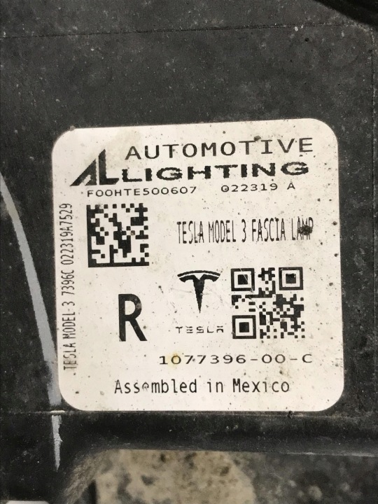 фото №10, Tesla модель 3 галоген drl правое перед 1077396-00-c