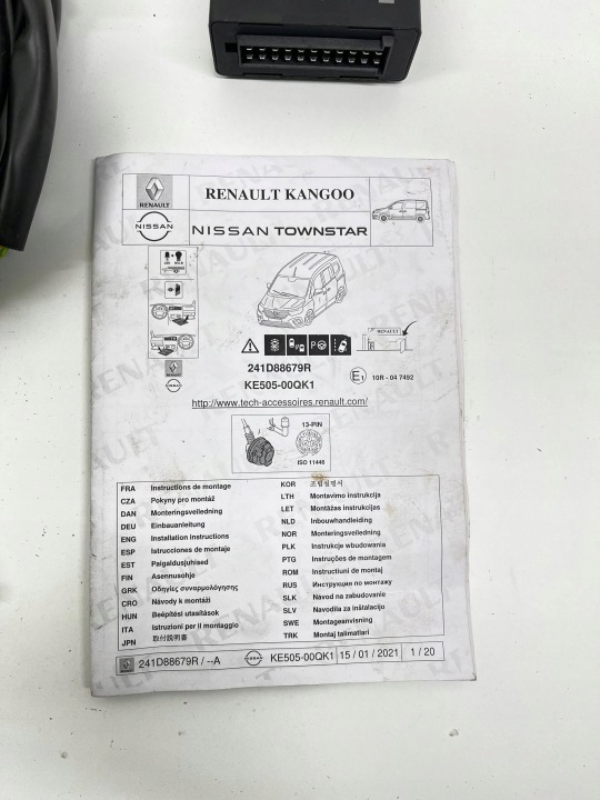 фото №5, Джгут + модуль фаркоп do renault kangoo iii townstar 2021- 241d886679r