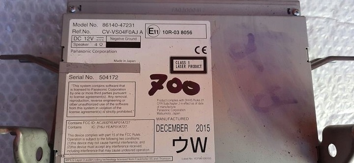 фото №6, Радіо навігація toyota prius plus 15-19r 86140-47231