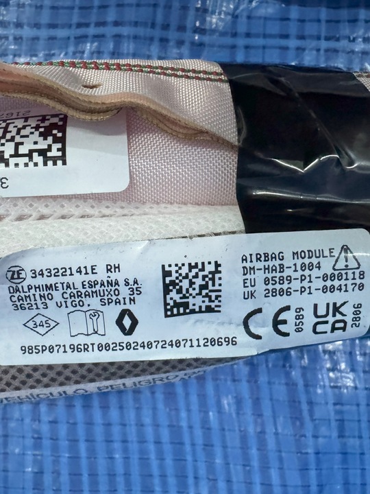 фото №5, Шторка повітряна подушка безпеки права renault austral 985p07196r