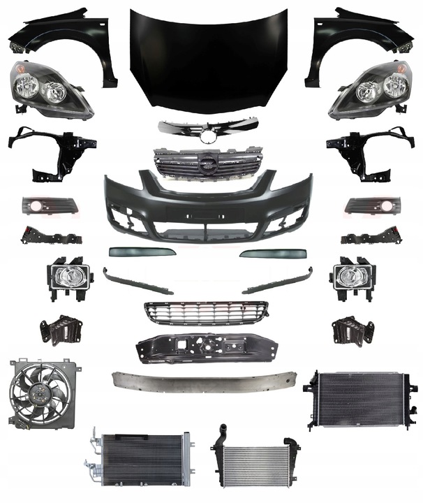 фото №1, Zafira 05-08 перед капот бампера pas крило