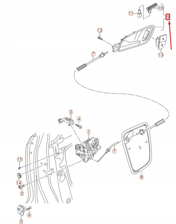 фото №10, Audi q3 8u левая передняя ручка внутренняя lhd 8u1837019a4pk