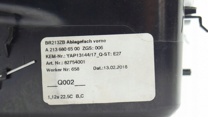 фото №8, Попільничка бардачок консолі dekor mercedes e w213 a2136806500