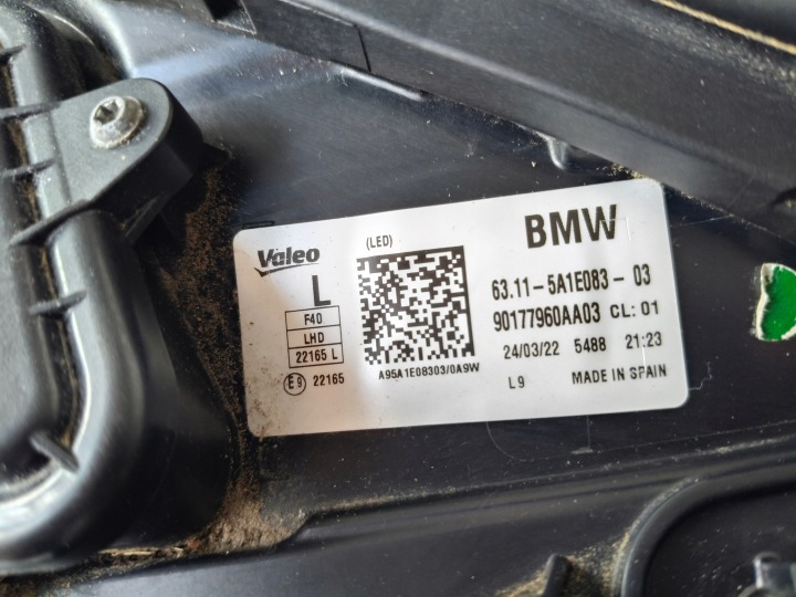 фото №9, Фара левая фара bmw 1 f40 19- полный led адаптивный