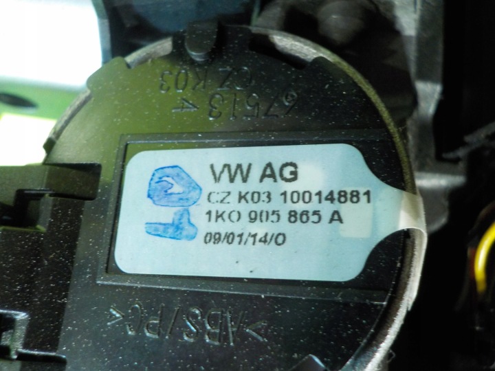 фото №8, Vw golf vi 2.0 tdi 09r hb 5d замок запалювання рульова колонка 1k2419502at