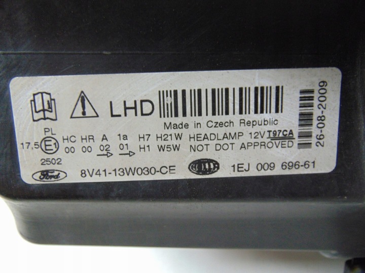 фото №15, Лампа ліва перед ford kuga mk1 8v41-13w030-ce європа гарна демонтаж