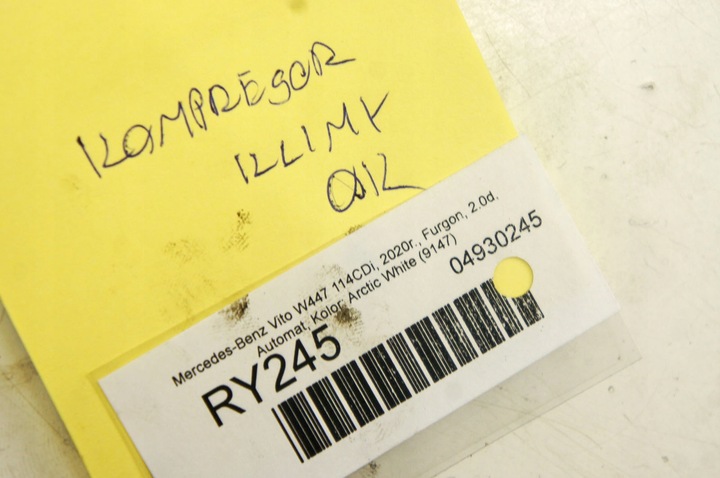 фото №8, Ry245 mercedes vito w447 2.0d компрессор кондиционера a0008304500