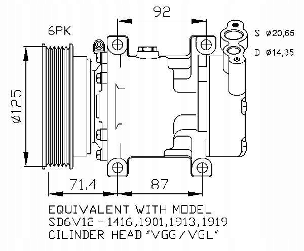 фото №14, Компрессор кондиционера nrf 32259 7700273801