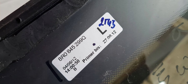 фото №12, Q5 8r стекло кузовная левая левый зад as3 12r 8r0845299q