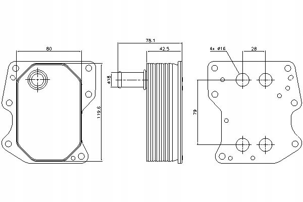 фото №1, Nissens радиаторов масла ford transit 2.2 tdci