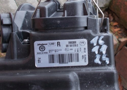 фото №9, Vw polo 6r 6r1 09- правая передняя фара оригинал 6r1941016e