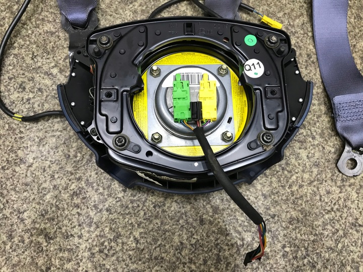 фото №6, W211 подушка водія модуль подушка безпеки ремені застібки