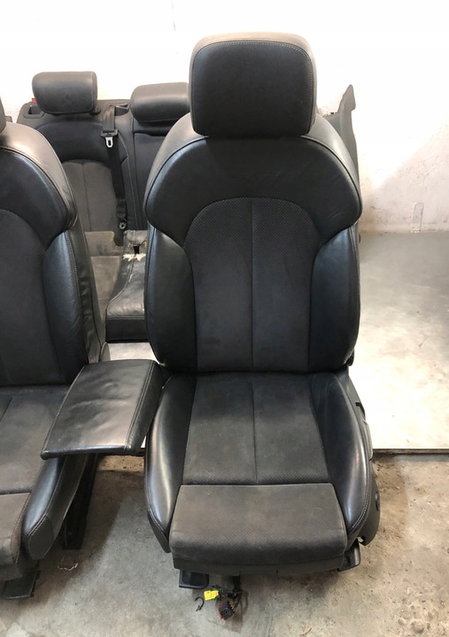 фото №5, A6 c7 s line сиденья ковши кожа+ алькантара подогрев комплект