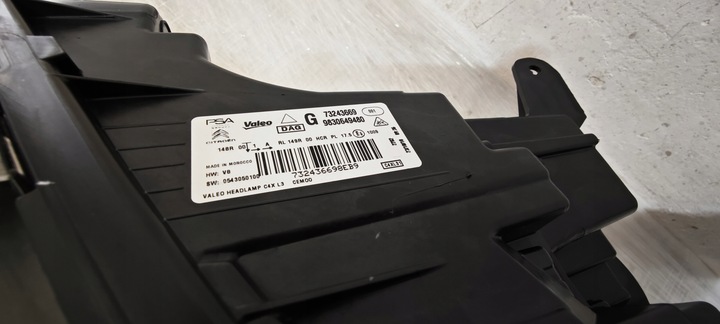 фото №8, Лампа левый перед citroen c4 x c4 iii 3 led vision