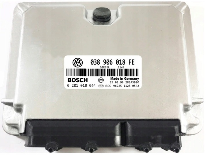 фото №1, Компьютер ecu vw 038906018fe 0281010064 иммобилайзер off
