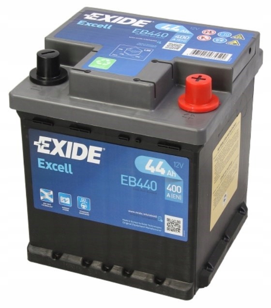 АКУМУЛЯТОР EXIDE EXCELL 44AH 400A EB440 44 AH