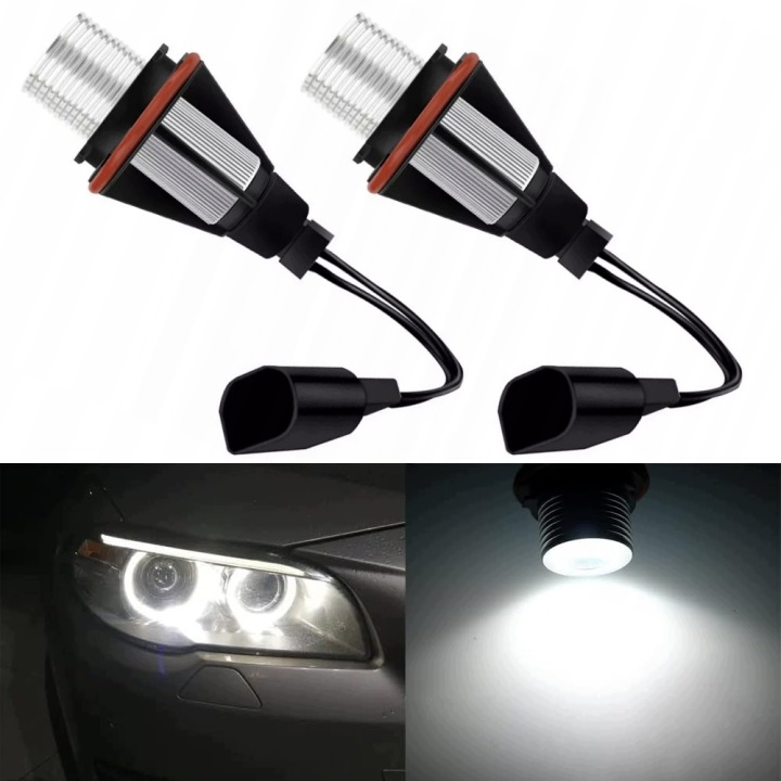 фото №9, 2 штуки лампочок led e8 angel очі do bmw e60 e39 e53 e61 e63 e64 e65 e87