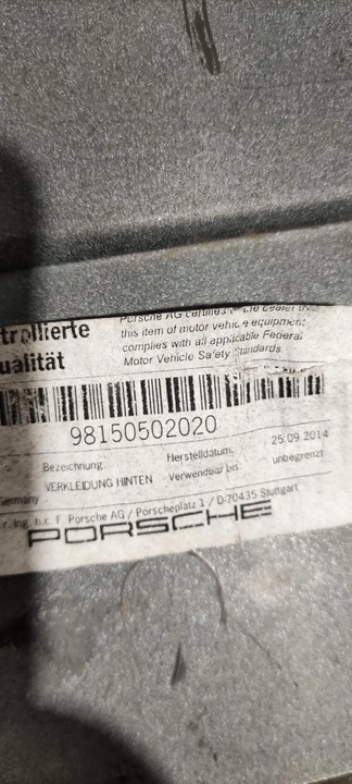 фото №16, Porsche boxster 981 2012- бампер задний зад 98150541100