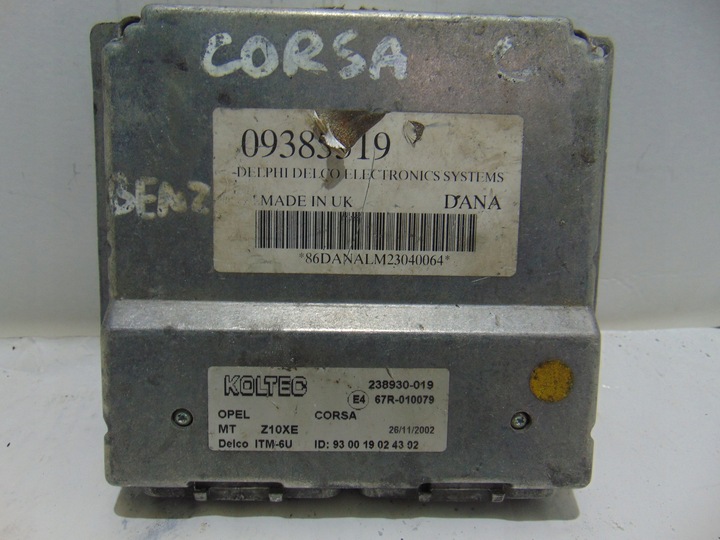фото №1, Комп'ютер двигуна opel corsa c бензин 09385519