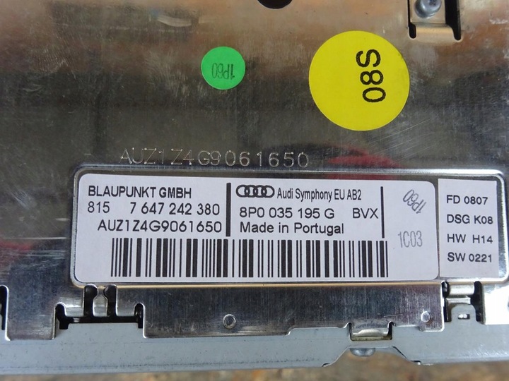 фото №10, Audi a3 8p рестайлінг 08-12 радіопрогравач радіо cd symphony 2din код 8p0035195g