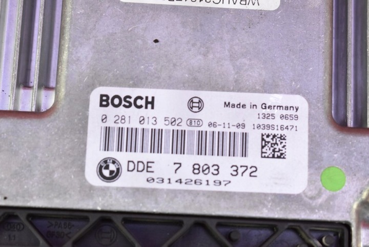 фото №7, Блок керування комп'ютер двигуна 7803372 0281013502 bmw e87 2.0 d 122 km 04-13