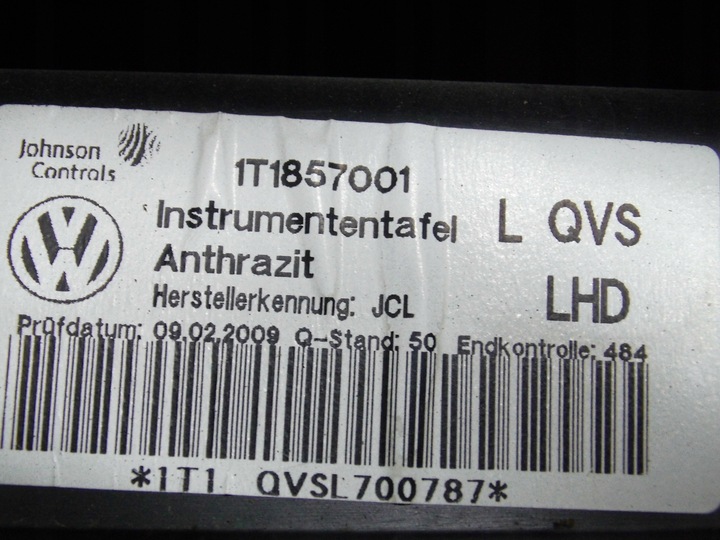 фото №13, Консоль подушки ремені безпеки vw touran 1t рестайлінг оригінал європа