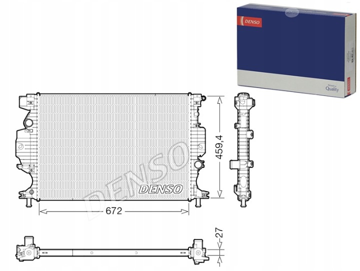 фото №9, Denso drm10120 радіатор, система охолодження двигуна
