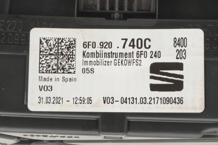 фото №9, Панель приладів seat arona 6f0920740c