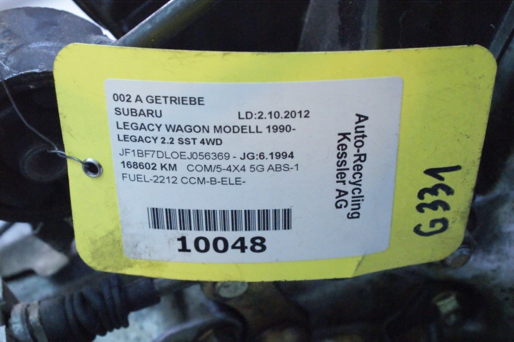 фото №9, Коробка передач subaru legacy 2.2 sst 4wd 1994r