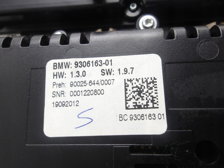 фото №6, Bmw 5 f10 f11 панель радио кондиционера сидений вентиляция 9306163 оригинальный номер