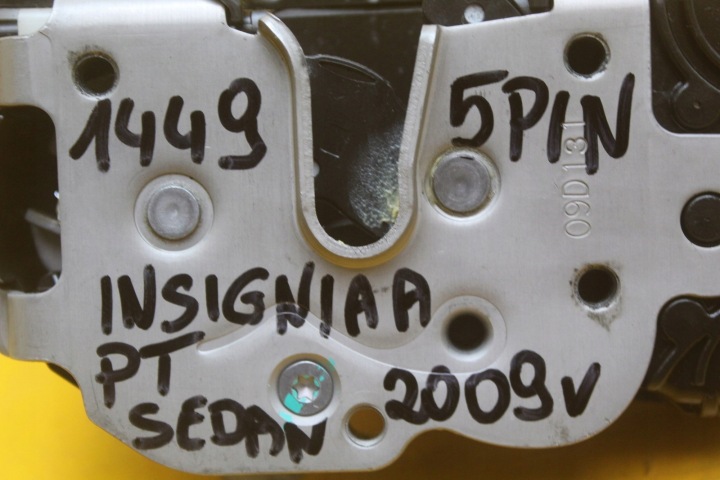 фото №12, Замок дверь правая зад sedan 5 pin opel insignia a 13503808 gu