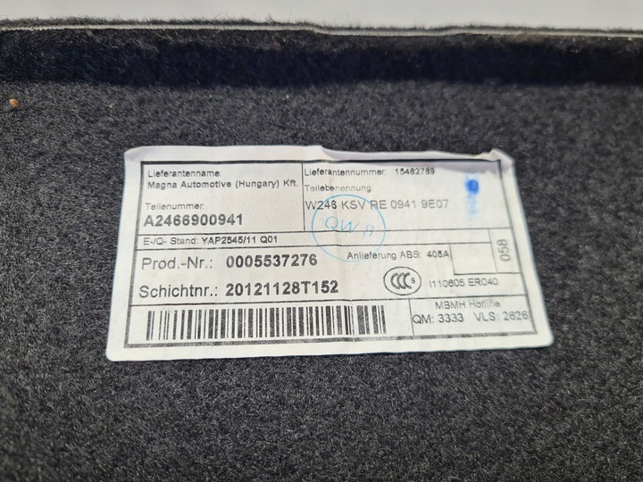 фото №8, Mercedes b-klasa w246 боковина багажника правые