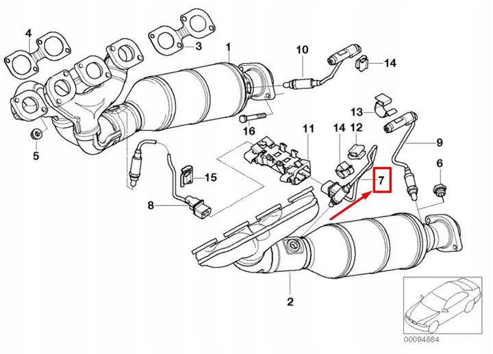фото №9, Bmw 7 e65, e66, e67 лямбда oxygen датчик 7521705 11787521705