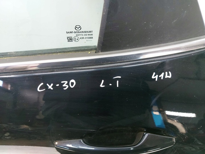 фото №9, Mazda cx30 двері ліві зад задні пошкоджений. czrne 41w