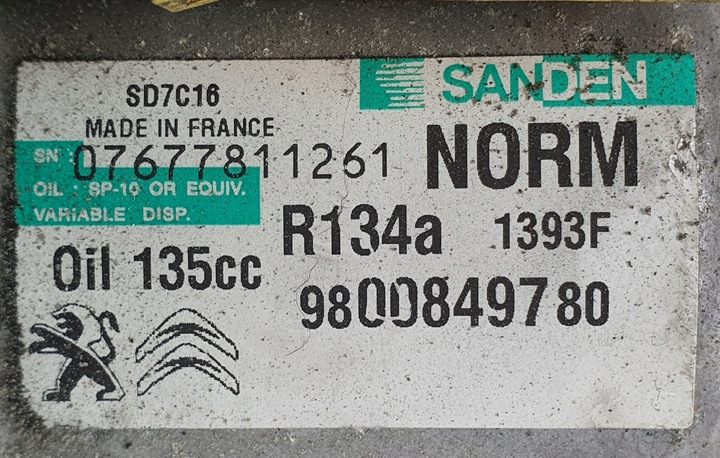 фото №6, Компресор кондиціонера citroen c5 x7 9800849780