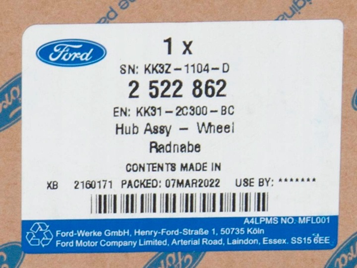 фото №5, Ступица колёса перед transit 19- 21- rwd