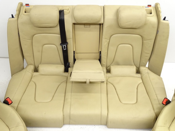 фото №8, Kpl сидіння диван оббивка шкіра audi a4 b8 рестайлінг bananowa / кремовий