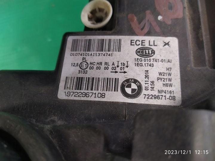 фото №12, Лампа лівий перед bmw 1 f20 f21 7229671