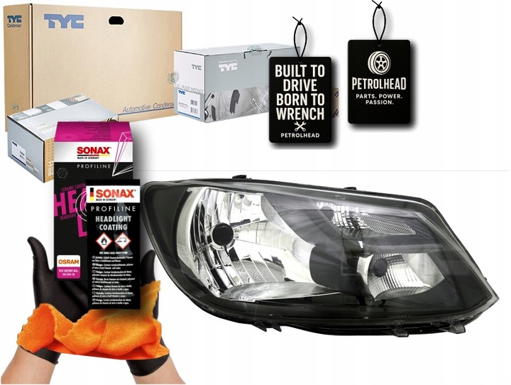фото №1, Фара l vw caddy iii 08.10-05.15 tyc #petrolhead pro+ kit8
