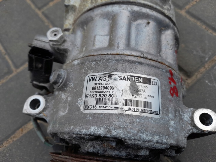 фото №8, Vw beetle 1.8t 16- компресор кондиціонера 1k0820808 usa