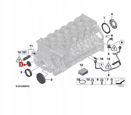 фото №7, Ущільнювач кришки насоса масла двигуна bmw 1 купе e82 11117615131 oem