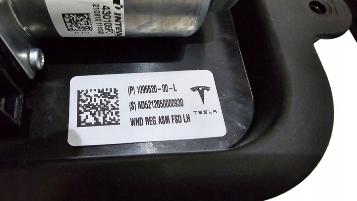 фото №8, Podniśnik стекло механизм tesla 3 левый перед 1096620-00-l оригинал new