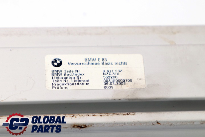 фото №10, Bmw x3 e83 планка шина багажника права ліва