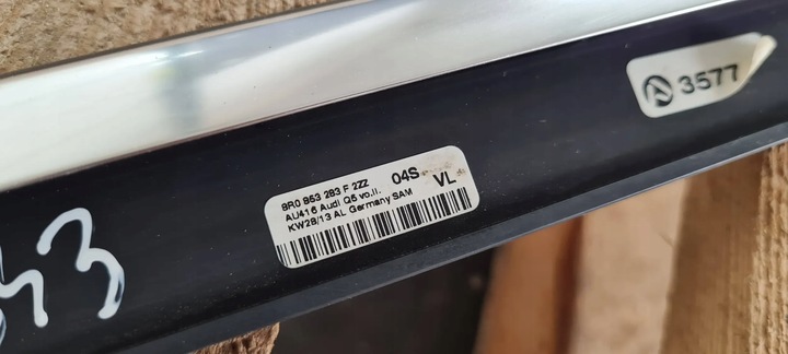 фото №9, Sq5 8r q5 рестайлінг планка двері накладка ліва лівий перед хром 8r0853283f